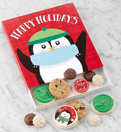 Happy Holidays Penguin Gift Box